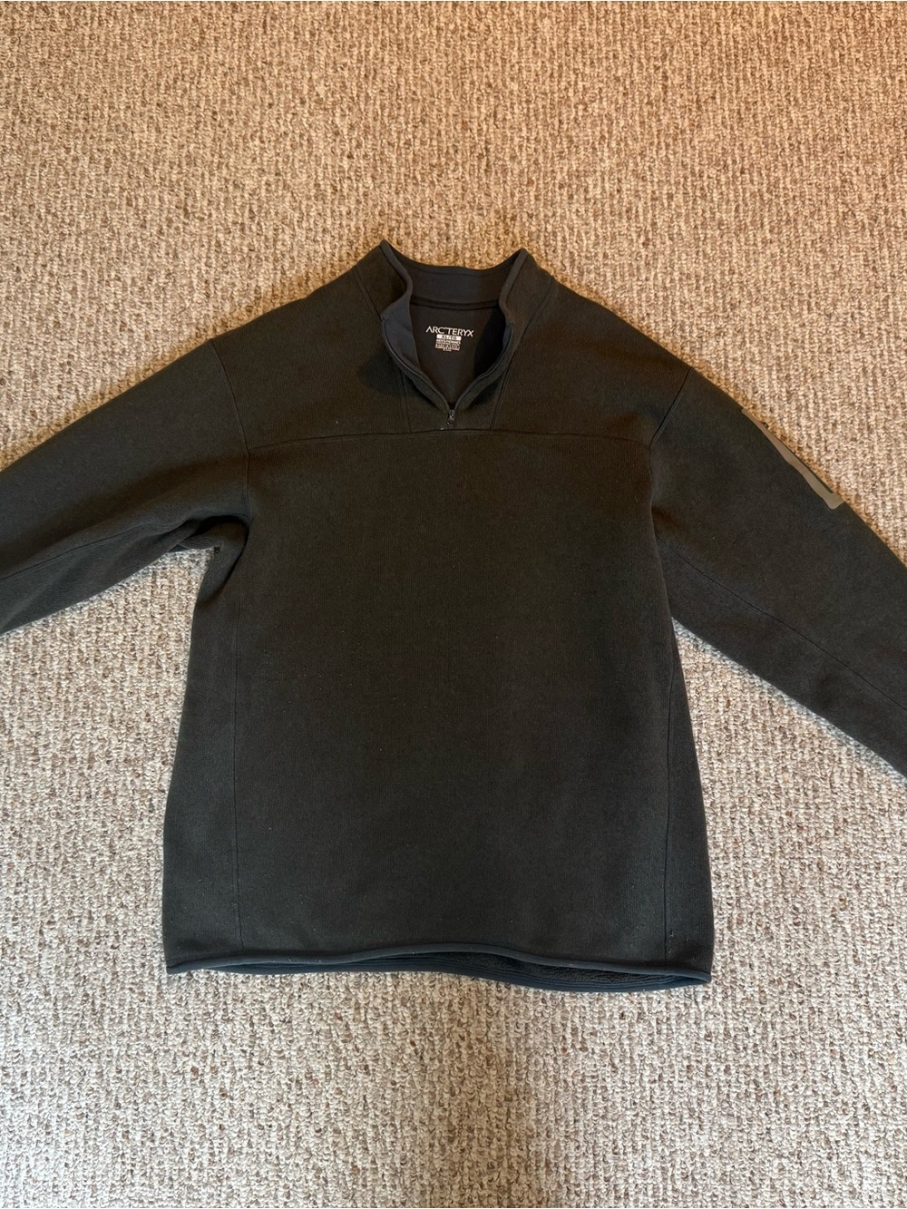 Arc'teryx Olive Half-Zip Fleece Pullover
